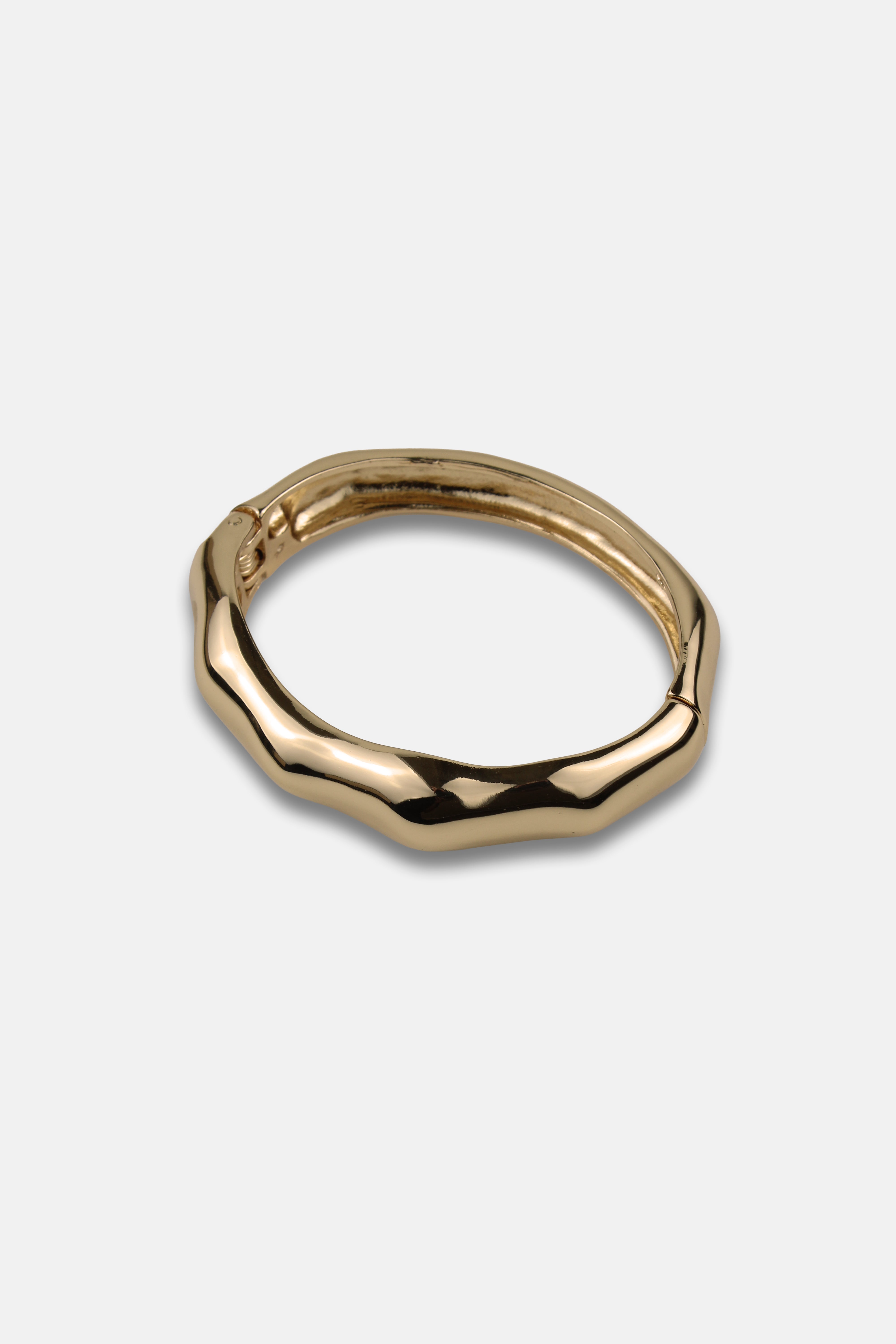 Organic Gold Hinged Bangle Bracelet – Everri